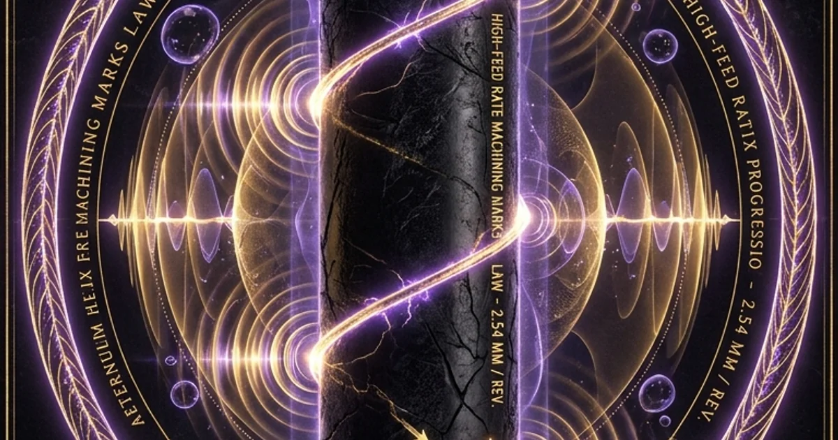 Cover illustration for treatise: Petrie 7 Granite Coredrill Spiral Feedgroove Egypt Machining