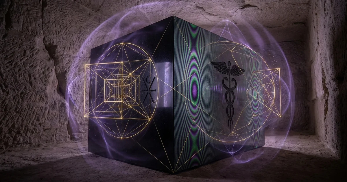 Cover illustration for treatise: Serapeum Saqqara Diorite Granite Boxes Flat Mirror Precision