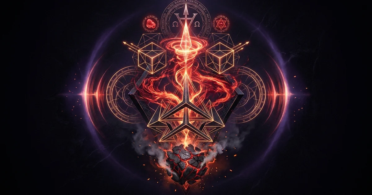 Cover illustration for treatise: Mangala Mars Vedic Astrology Courage Karma: An Analysis