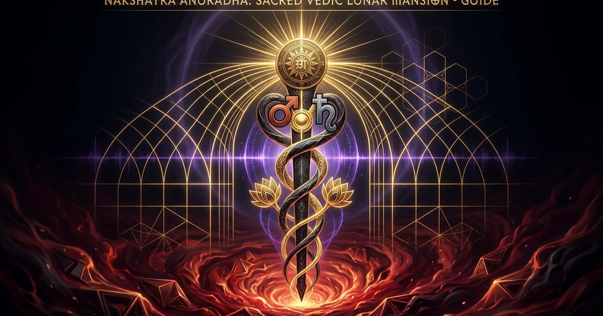 Cover illustration for treatise: Anuradha Nakshatra Vedic Astrology Meaning and Analysis