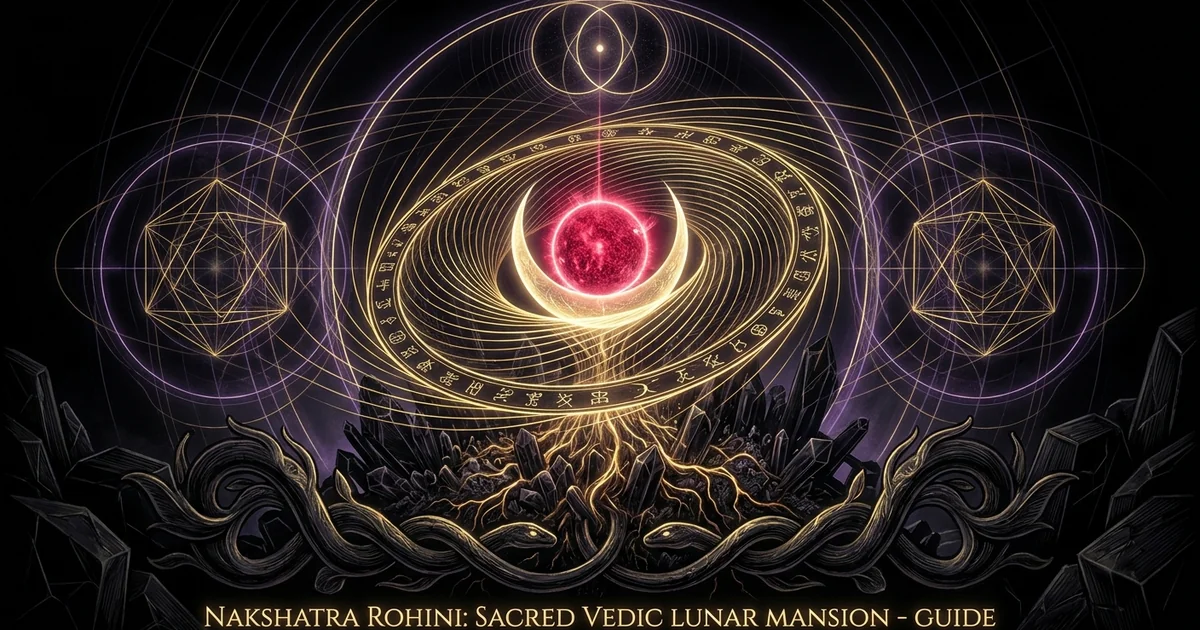 Cover illustration for treatise: Rohini Nakshatra Vedic Astrology Meaning and Mechanics