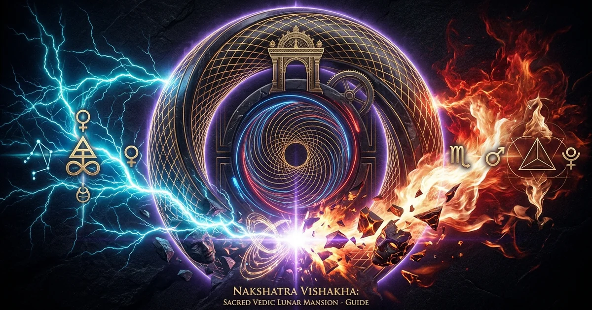 Cover illustration for treatise: Vishakha Nakshatra Vedic Astrology Meaning: Analysis