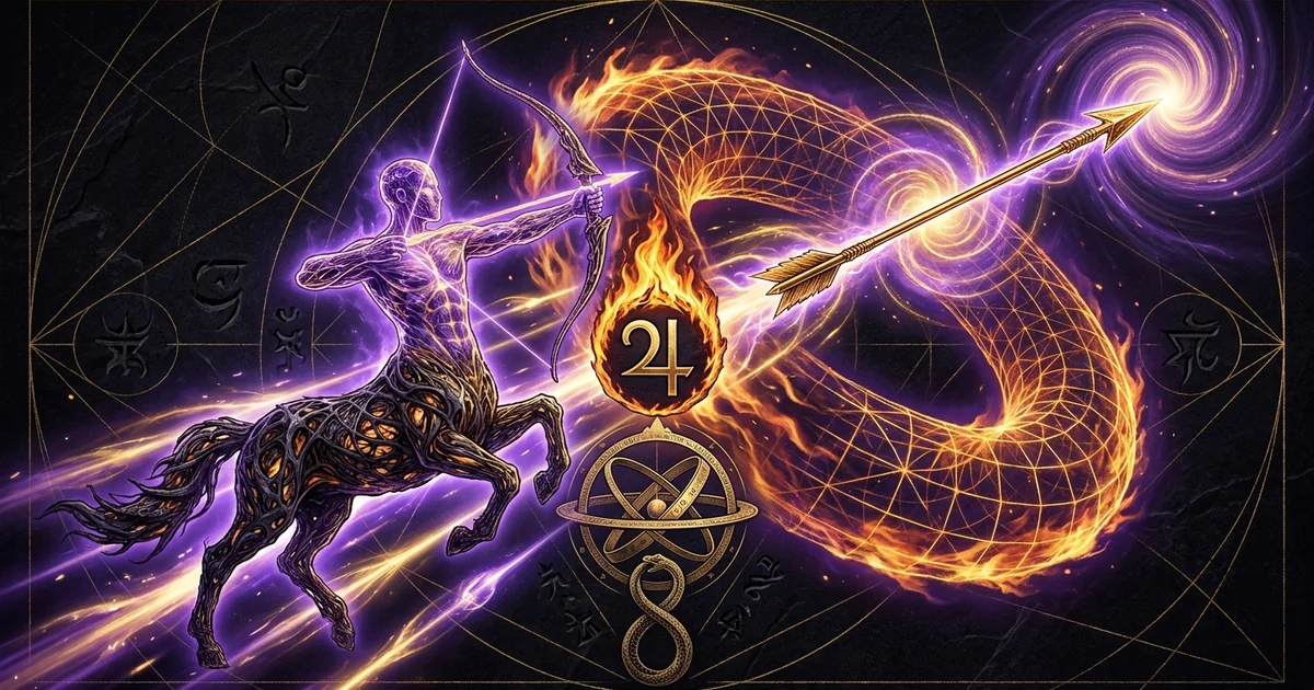 Cover illustration for treatise: Sagittarius Zodiac Archetype Meaning: The Mutable Fire
