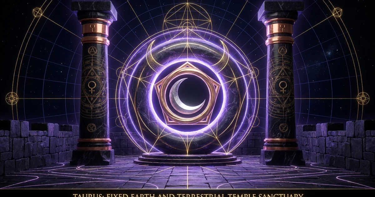 Cover illustration for treatise: Taurus Zodiac Archetype Meaning: The Fixed Earth Sanctuary