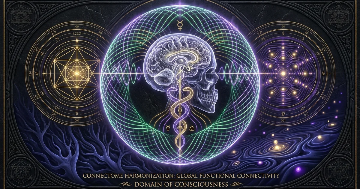 Cover illustration for treatise: Connectome Harmonic Decomposition Brain Connectivity