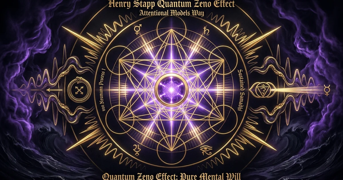 Cover illustration for treatise: Quantum Zeno Effect Henry Stapp Attention Density Consciou