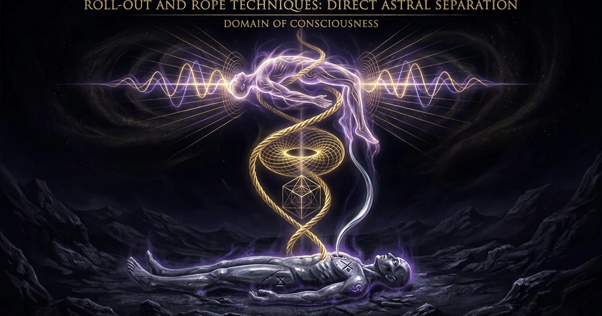 Cover illustration for treatise: Rope Technique Out of Body Astral Projection: Robert Bruce