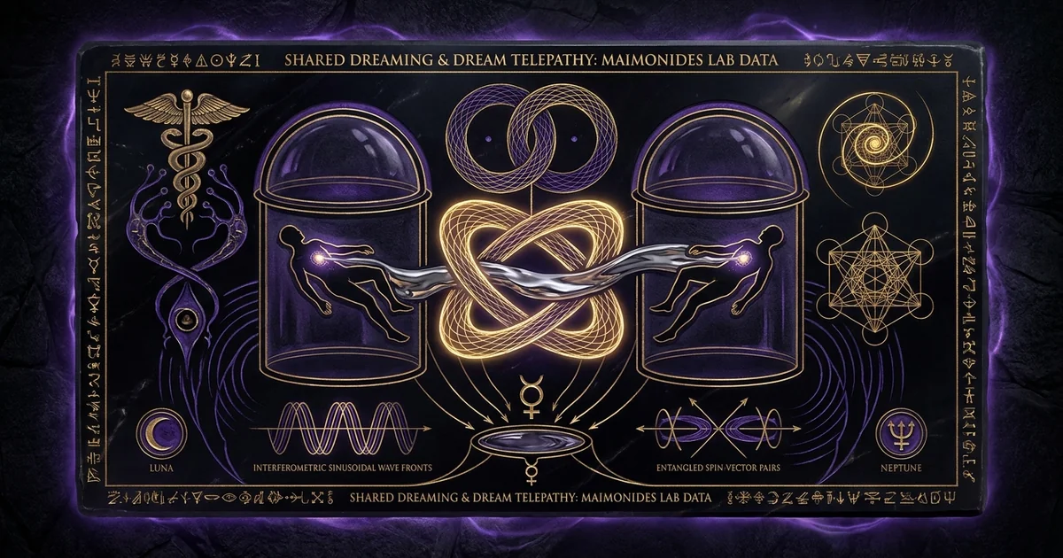 Cover illustration for treatise: Dream Telepathy Maimonides Hospital Ullman Krippner Shared
