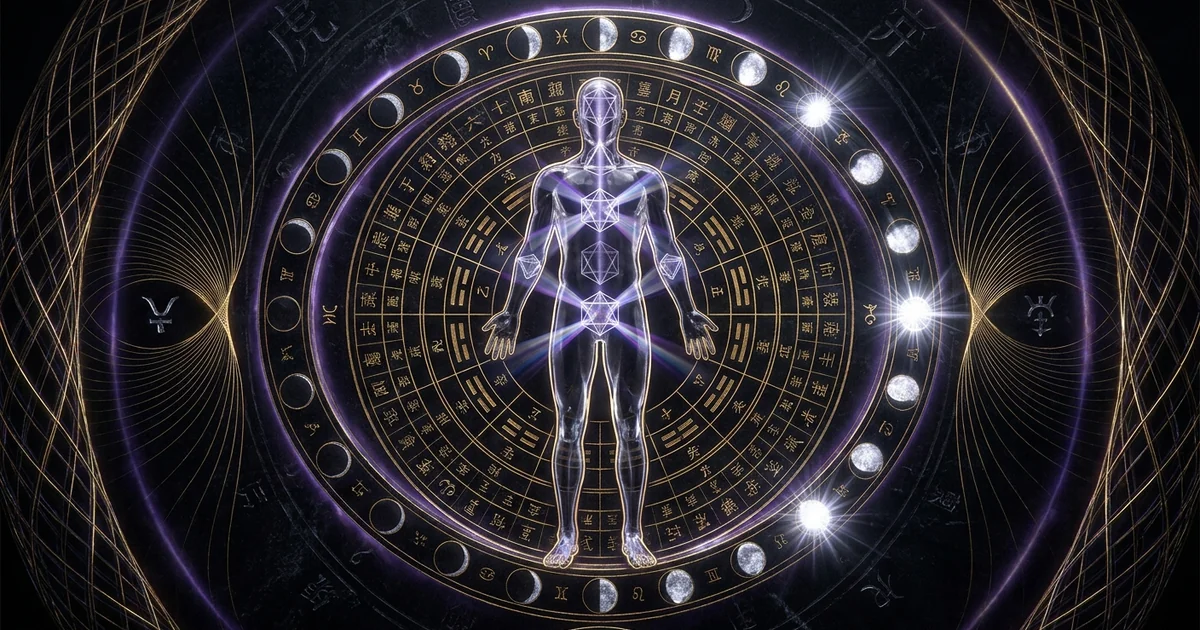 Cover illustration for treatise: Reflector Human Design Type: Lunar Cycle Strategy Sampling