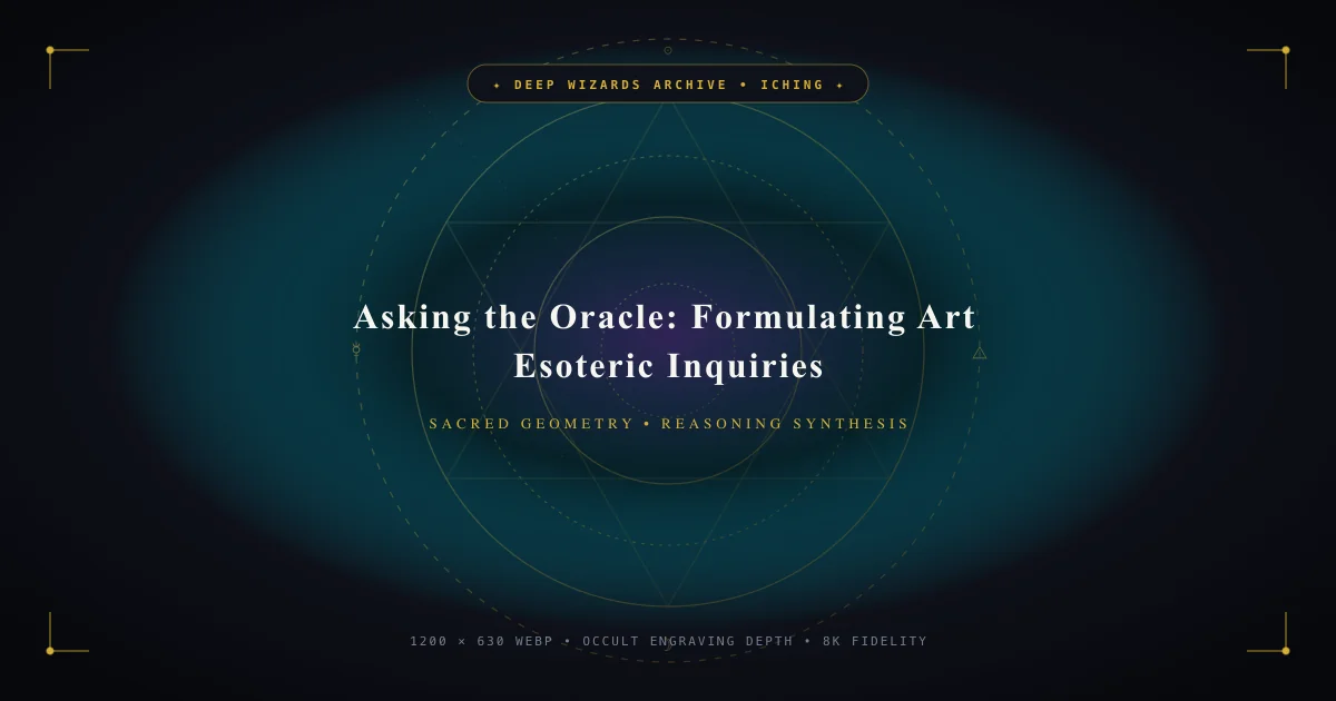 Cover illustration for treatise: How To Ask Iching Questions Formulation Oracle: Principles