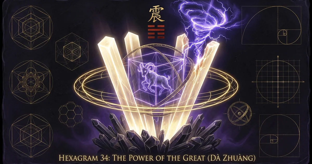 Cover illustration for treatise: Hexagram 34 The Power of the Great IChing Meaning Analysis