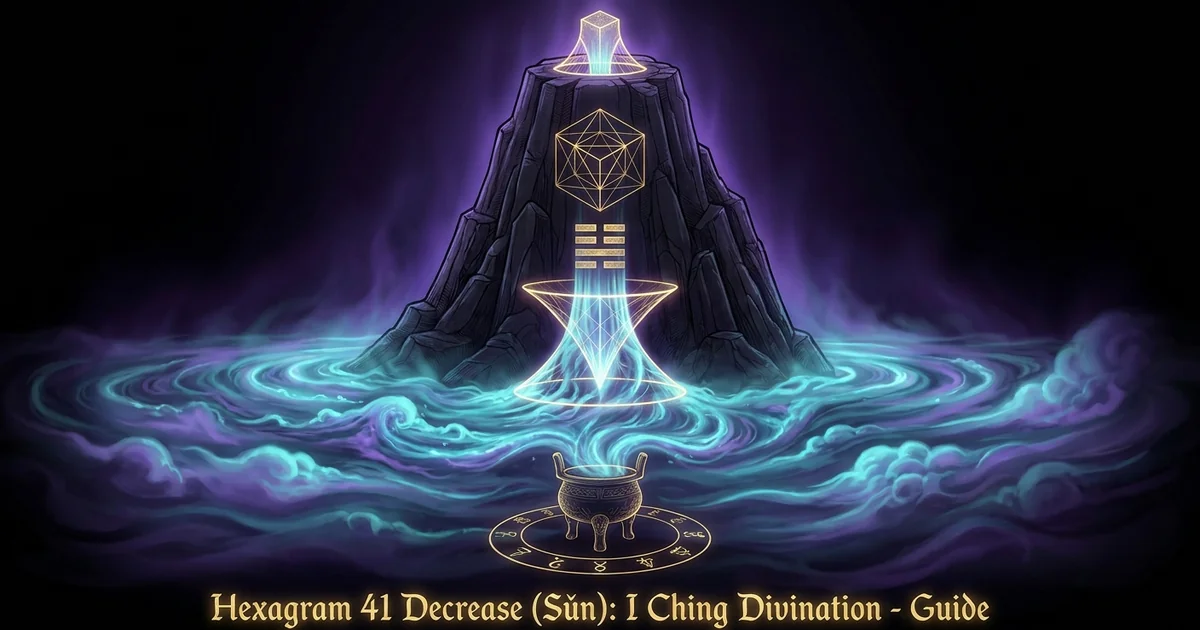 Hexagram 41 Decrease IChing Meaning: Cybernetic Pruning - Hero Banner