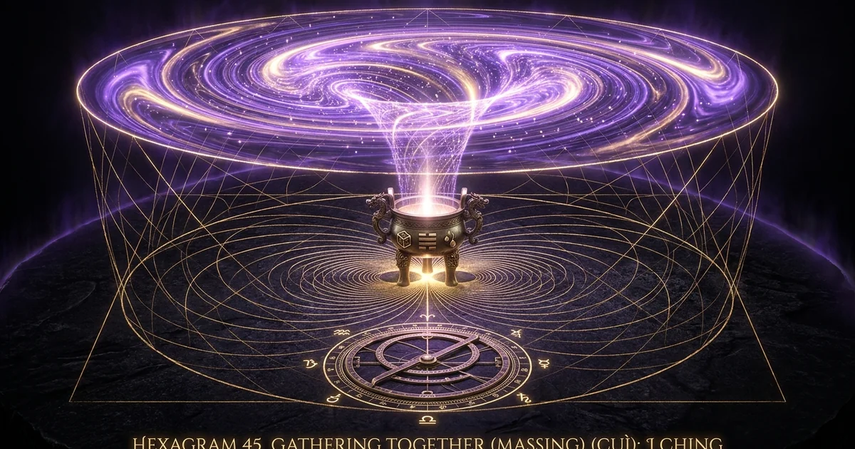 Hexagram 45 Gathering Together (Massing) IChing Meaning - Hero Banner