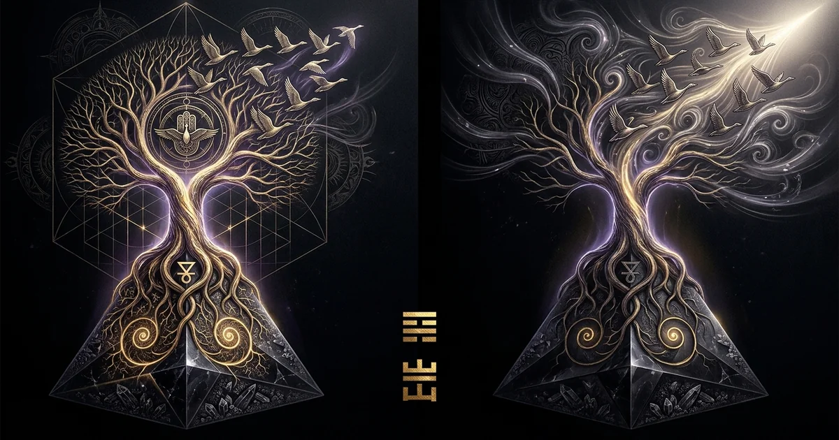Cover illustration for treatise: Hexagram 53 Development (Gradual Progress) Iching Meaning