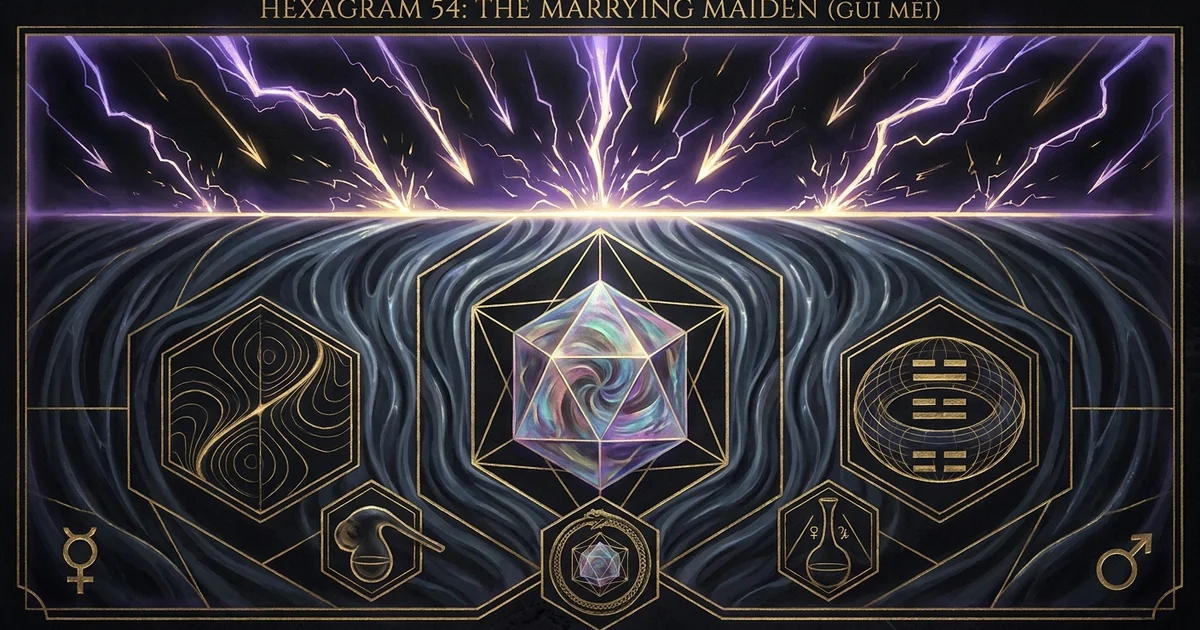 Cover illustration for treatise: Hexagram 54 The Marrying Maiden Iching Meaning: Gui Mei