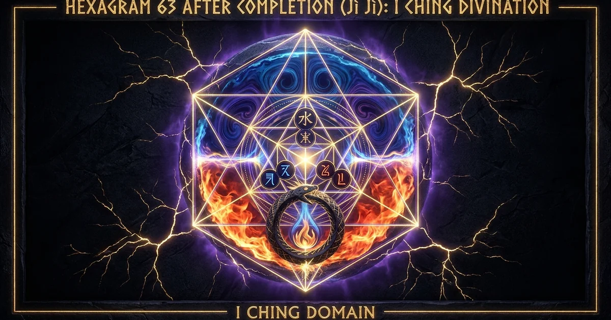 Hexagram 63 After Completion Iching Meaning and Entropy - Hero Banner