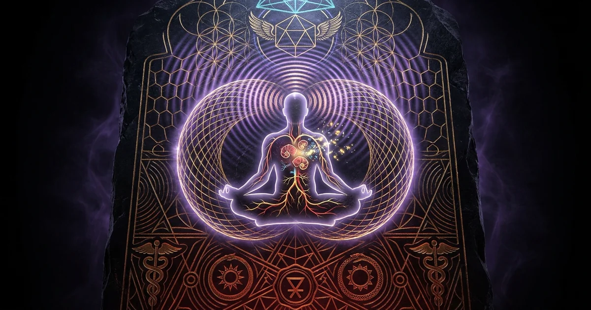 Cover illustration for treatise: Antara Kumbhaka Internal Breath Retention Physiology Bohr