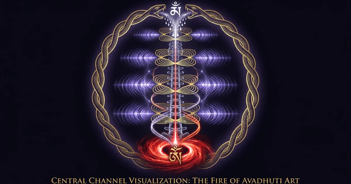 Central Channel Visualization: Avadhuti Sushumna Tummo Flame - Hero Banner