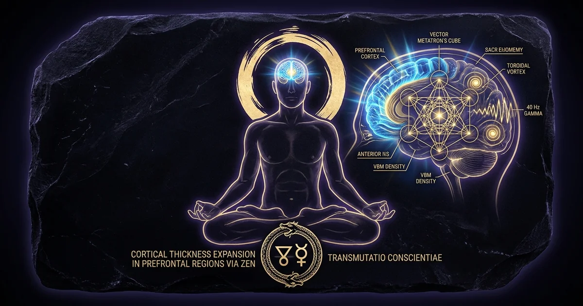 Cover illustration for treatise: Cortical Thickness Expansion Meditation Neuroplasticity