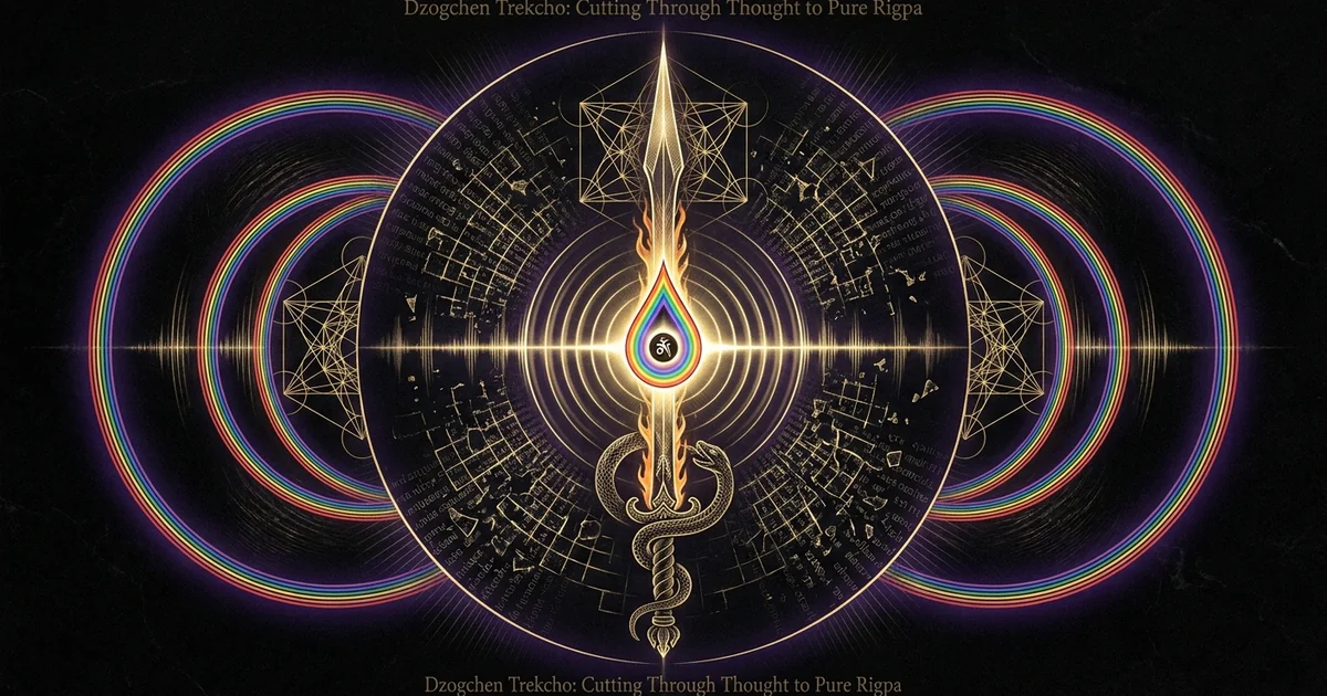 Cover illustration for treatise: Dzogchen Trekcho Cutting Through To Primordial Awareness