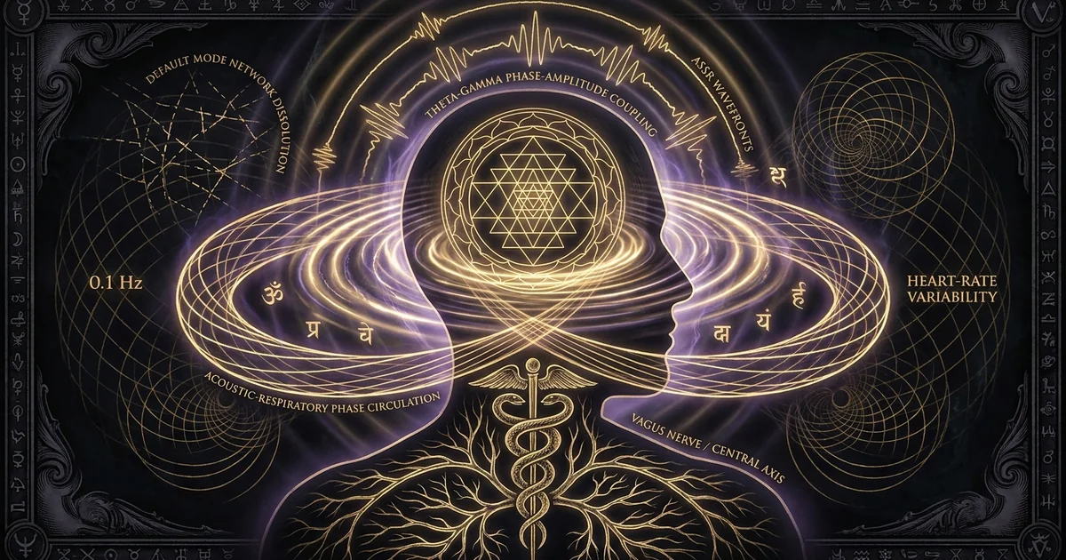 Cover illustration for treatise: Mantra Japa Kirtan Chanting Neuromodulation Vagal Resonance