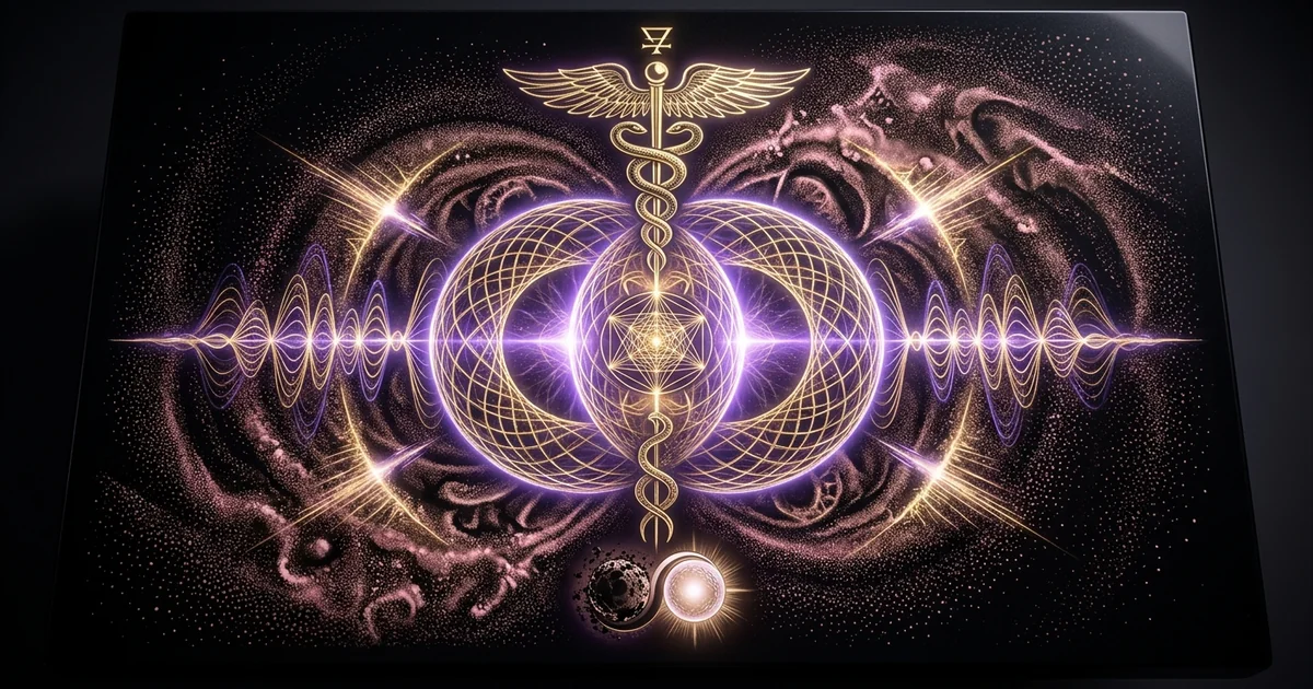 Cover illustration for treatise: Pink & Brown Noise Acoustic Masking Brainwave Entrainment