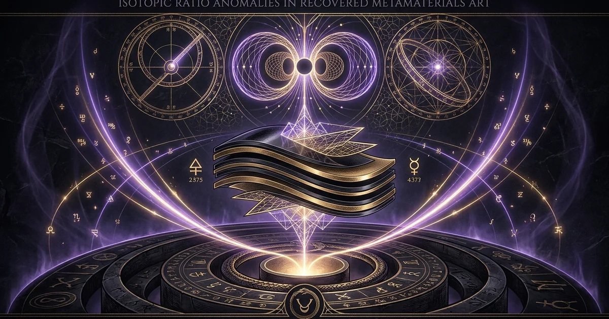 Cover illustration for treatise: Isotopic Ratio Anomalies Recovered UAP Metamaterials Mass