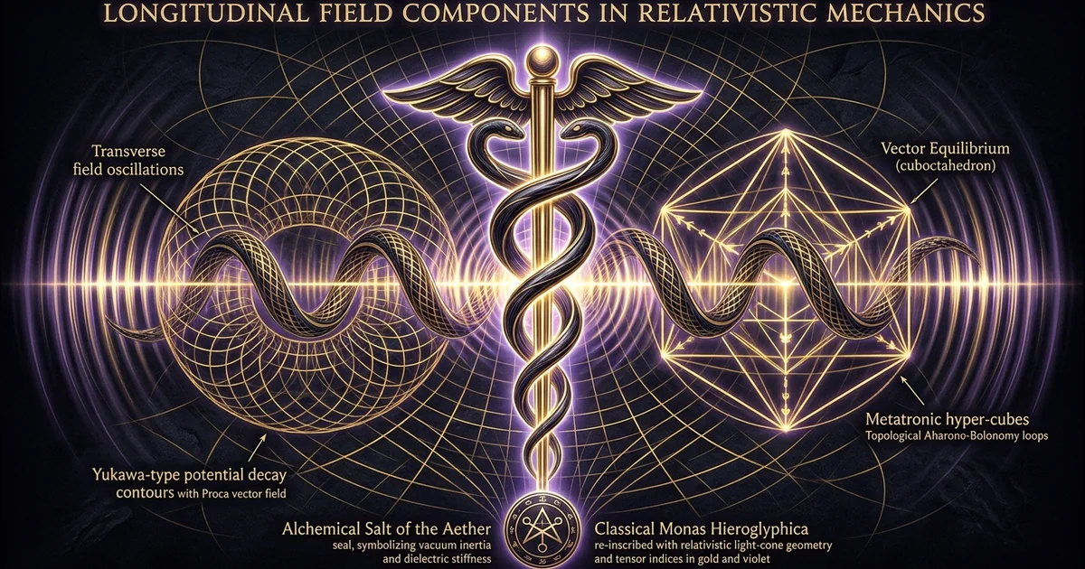 Cover illustration for treatise: Longitudinal Field Components Relativistic Electrodynamics