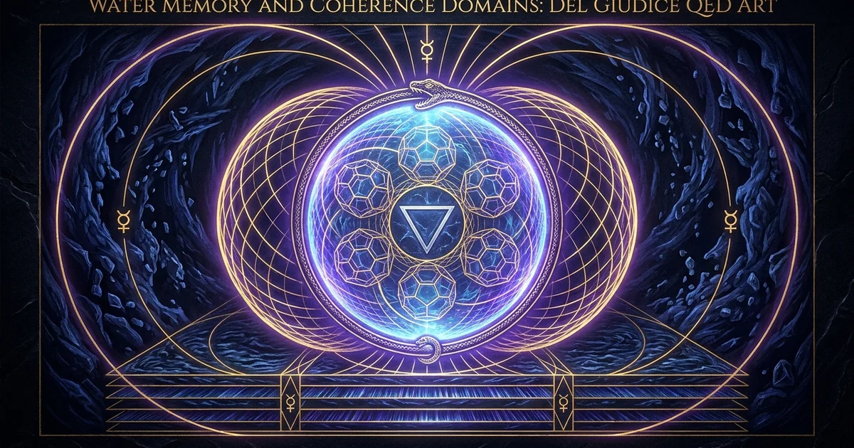 Cover illustration for treatise: Water Memory Coherence Domains Emilio Del Giudice Quantum