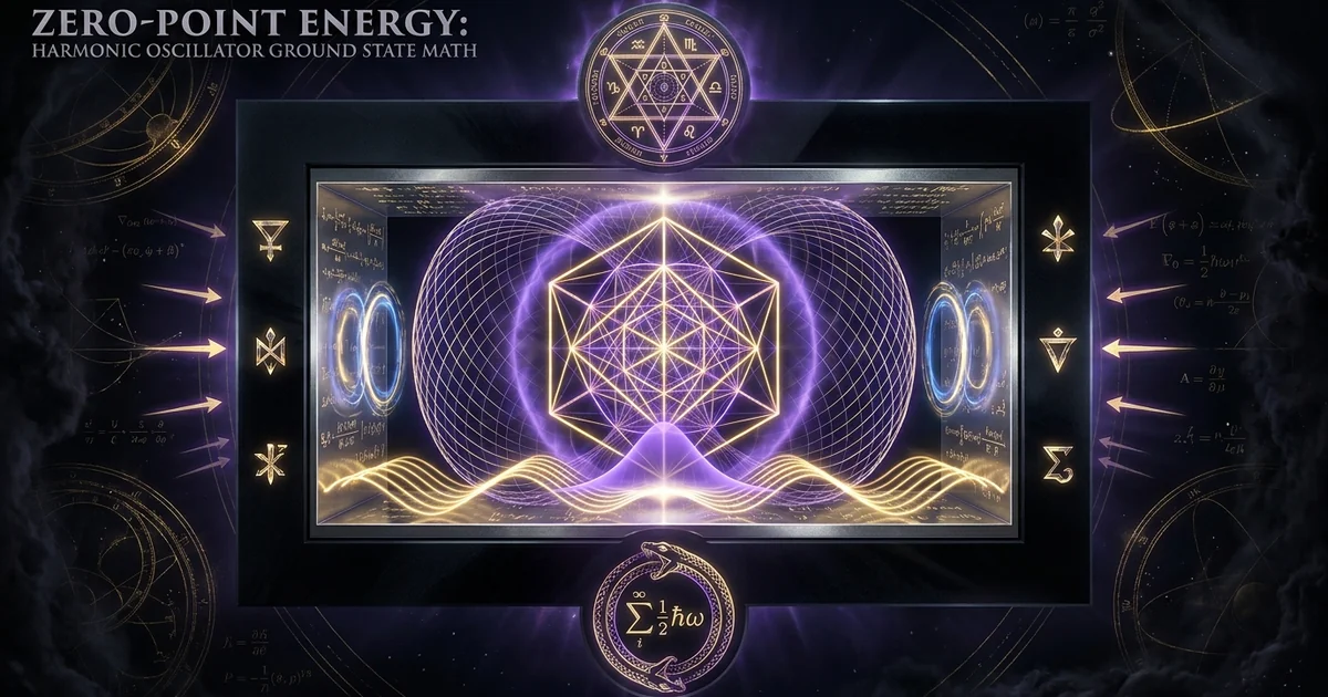 Zero Point Energy 1/2 Hbar Omega Harmonic Oscillator Ground - Hero Banner