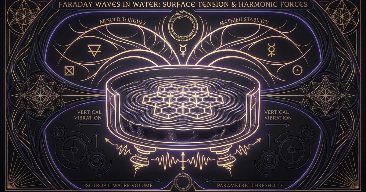 Faraday Waves Water Surface Tension Subharmonic Resonance - Hero Banner