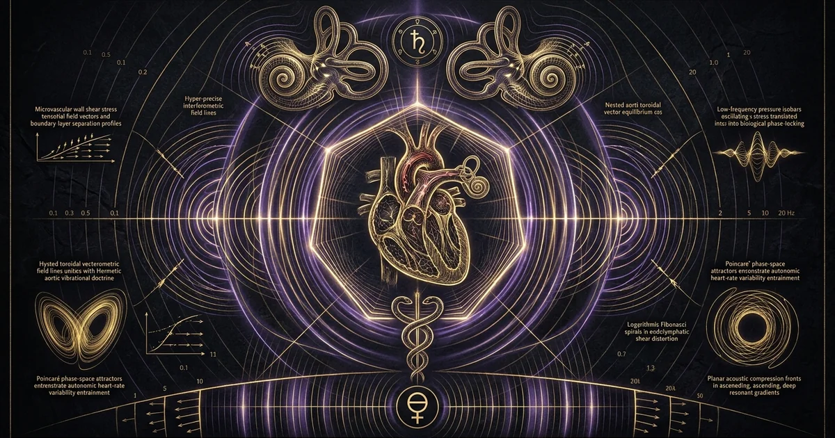 Cover illustration for treatise: Infrasound Biological Effects Cardiovascular Vestibular