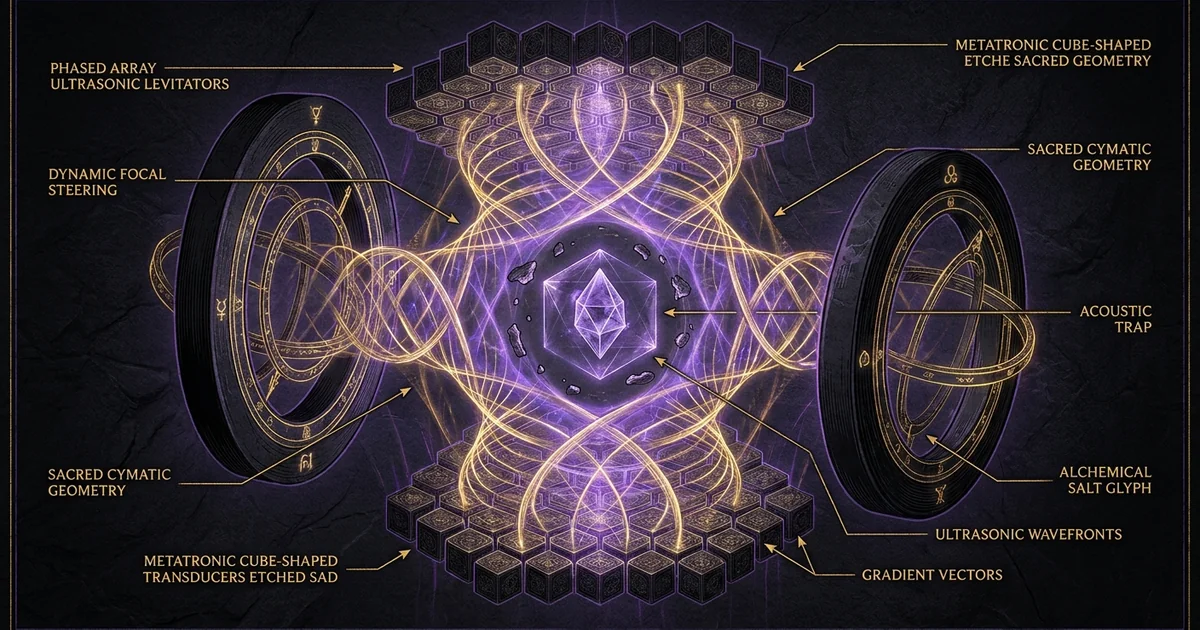 Phased Array Ultrasonic Levitation Acoustic Focal Point - Hero Banner