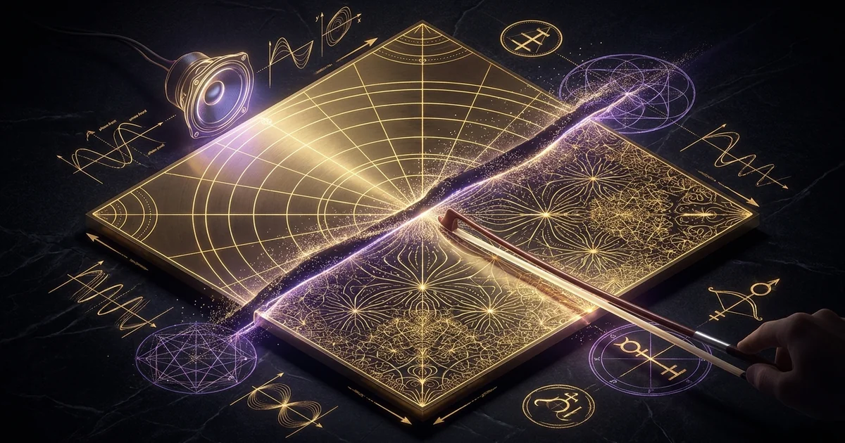 Violin Bowing vs Frequency Generator Chladni Plate - Hero Banner