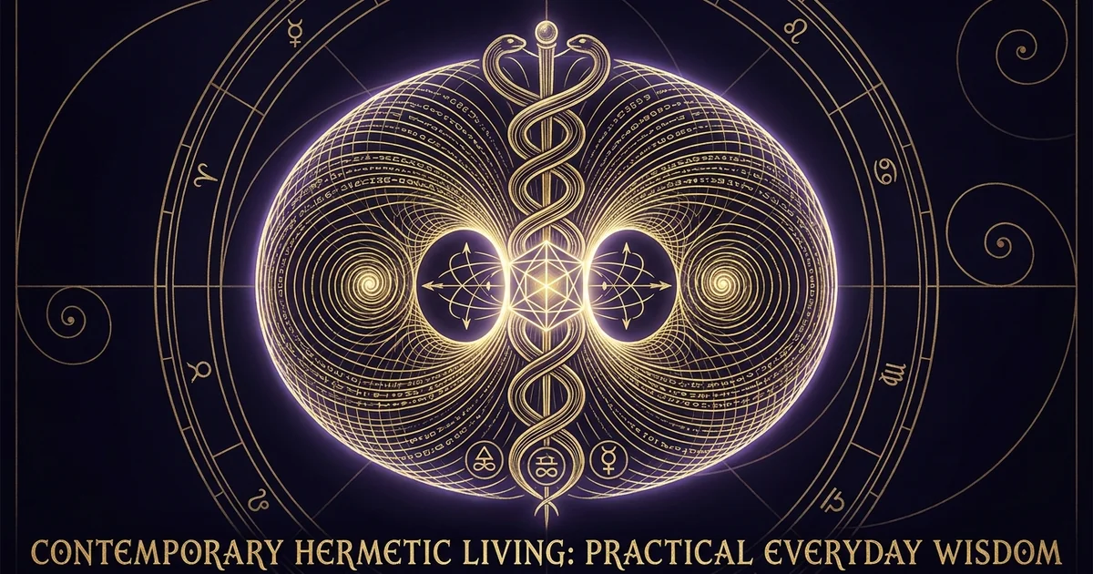 Cover illustration for treatise: Contemporary Hermeticism Practical Daily Spiritual