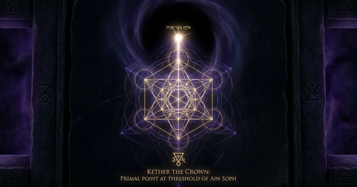 Kether Crown Primal Point: Ain Soph Kabbalah First Sephirah - Hero Banner