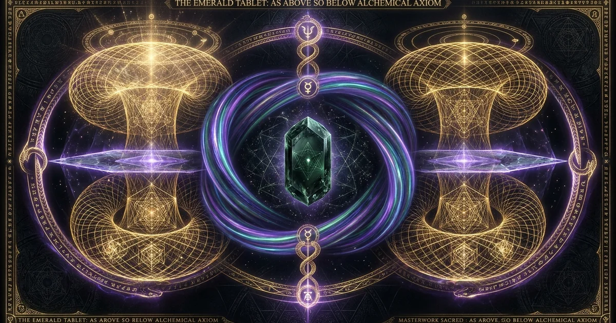 Emerald Tablet: Hermes Tabula Smaragdina As Above So Below - Hero Banner