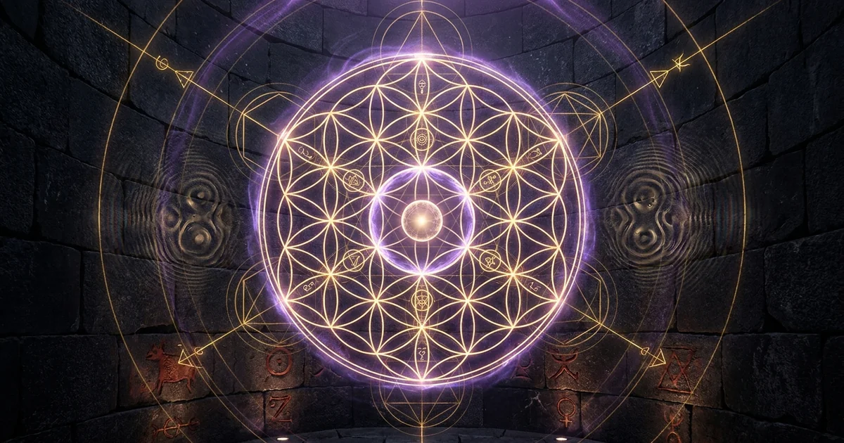 Flower of Life Sacred Geometry 19 Circles Creation Matrix - Hero Banner