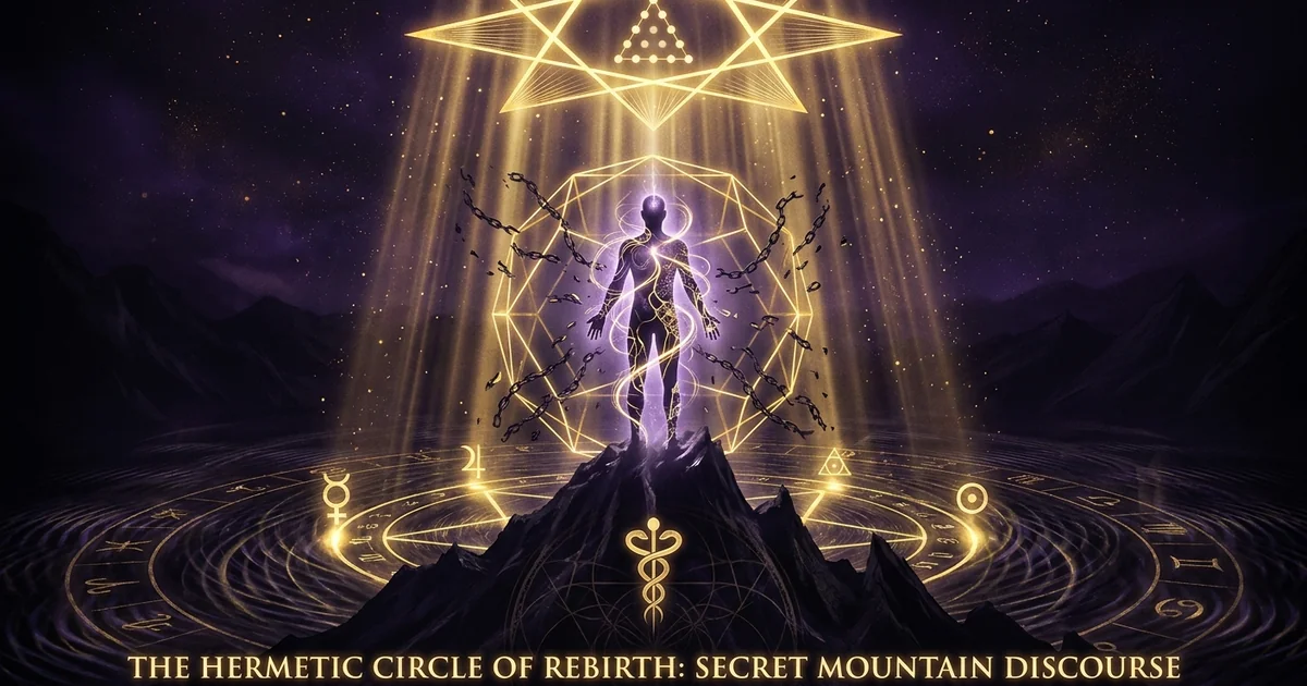 Cover illustration for treatise: Hermetic Rebirth Tractate XIII Secret Discourse on Mountain