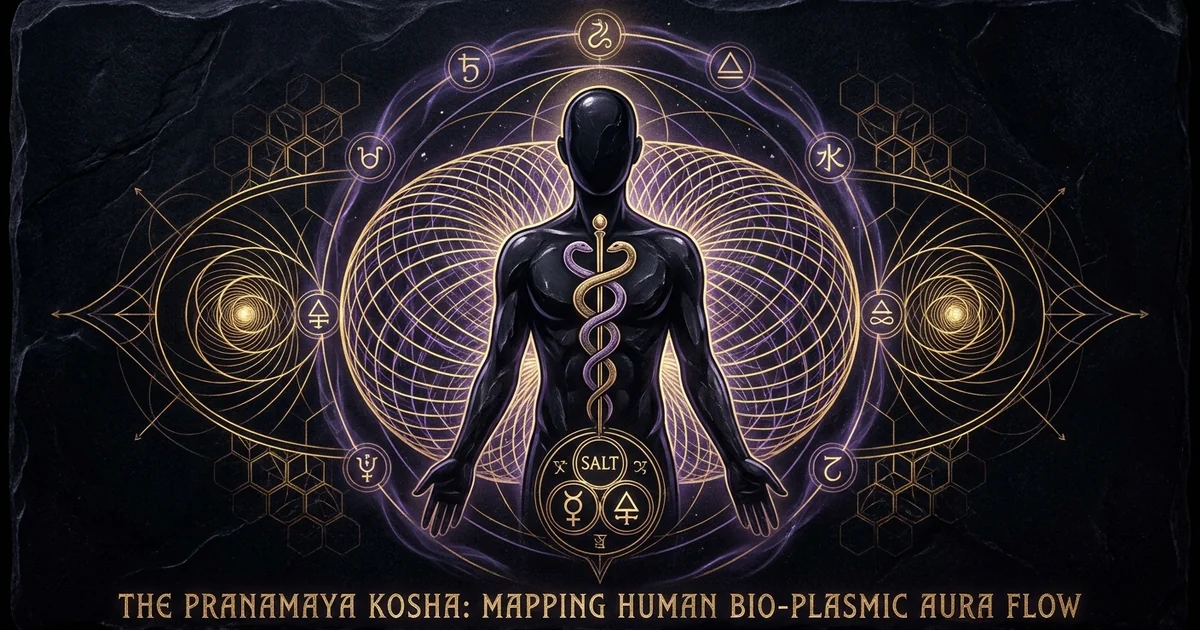 Cover illustration for treatise: Pranamaya Kosha Energy Sheath Subtle Body Aura Bio Plasmic