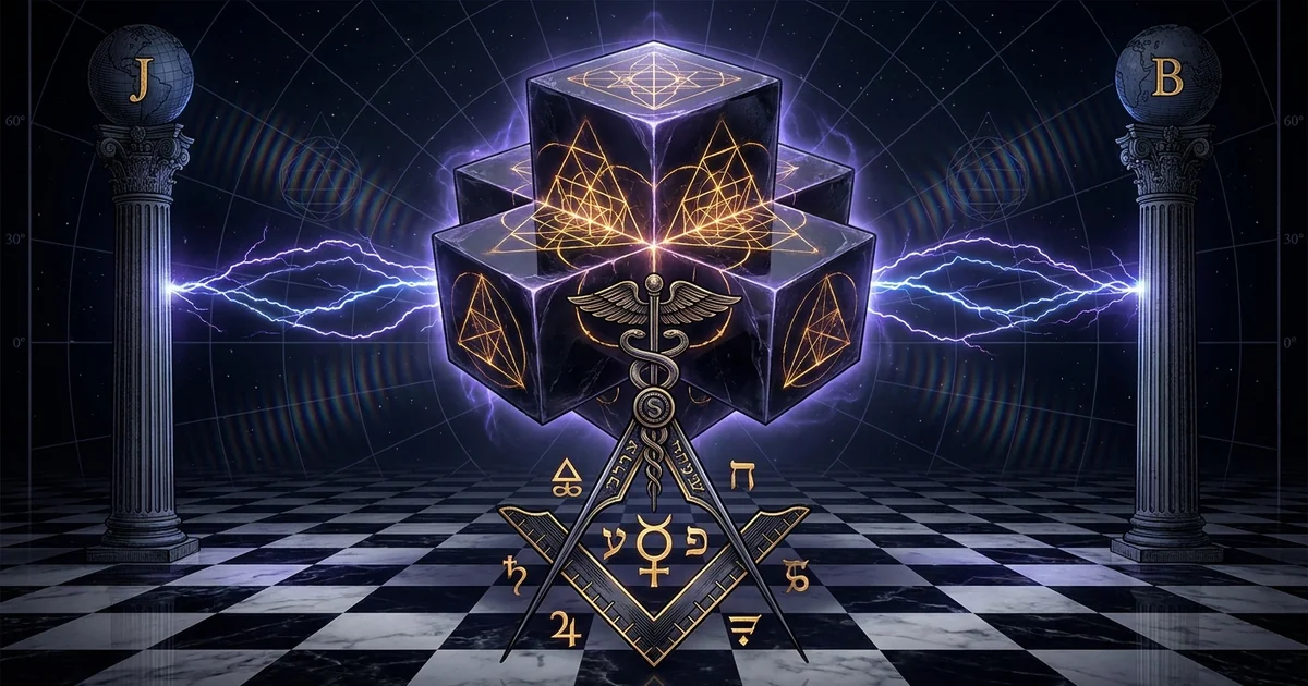 Cover illustration for treatise: Oswald Wirth Secret Masonic Geometry Tarot: The 22 Arcana