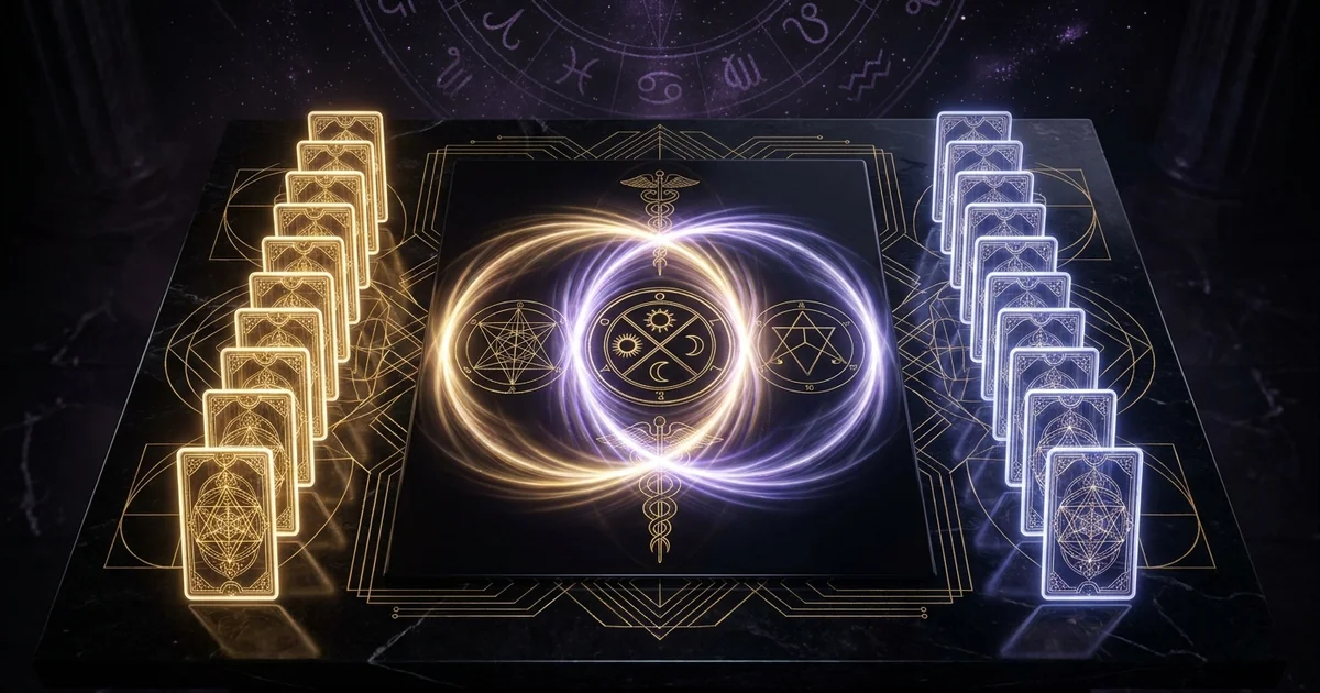 The Relationship Mirror Tarot Spread Dynamics Matrix - Hero Banner