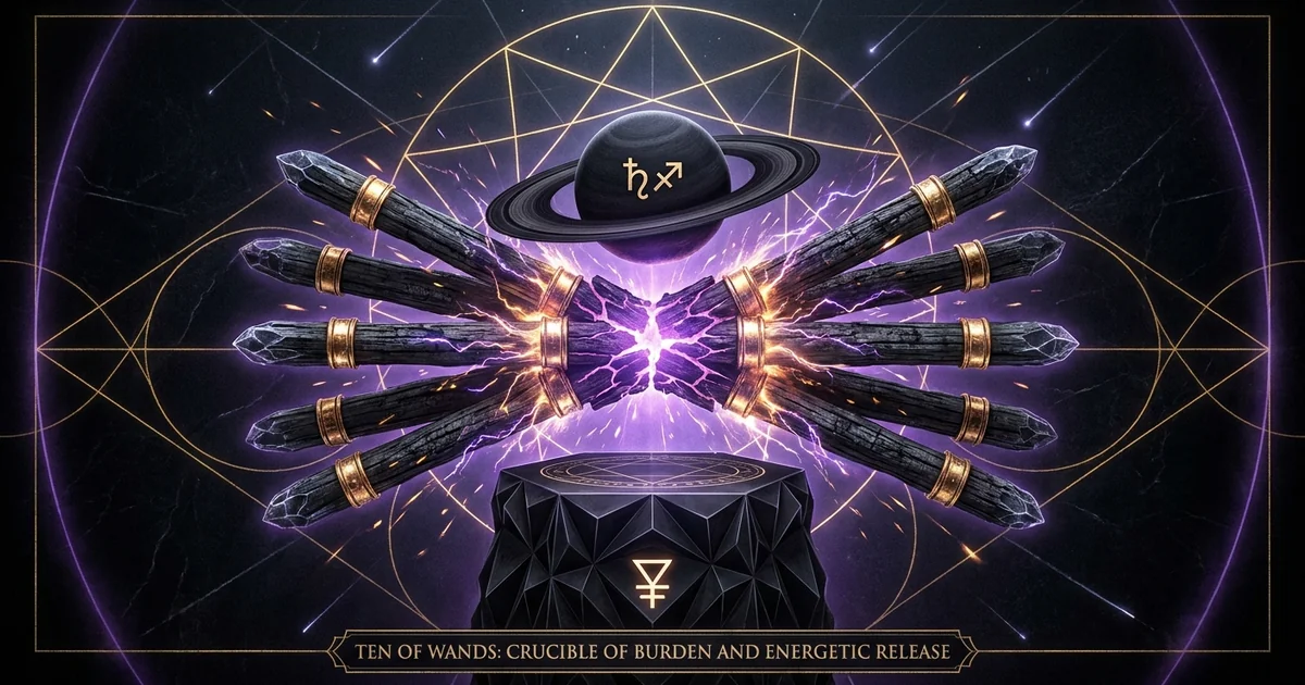 Ten of Wands Tarot Meaning: Archetypal Burden and Entropy - Hero Banner