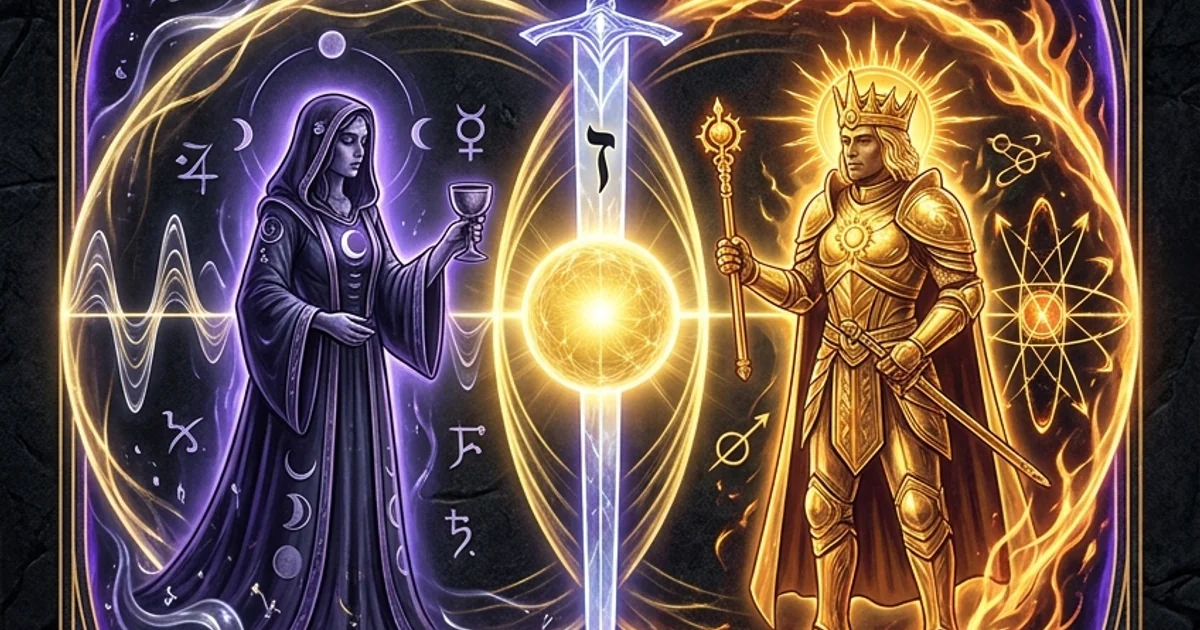 The Lovers Archetype Sacred Synthesis in Hermetic Tarot - Hero Banner