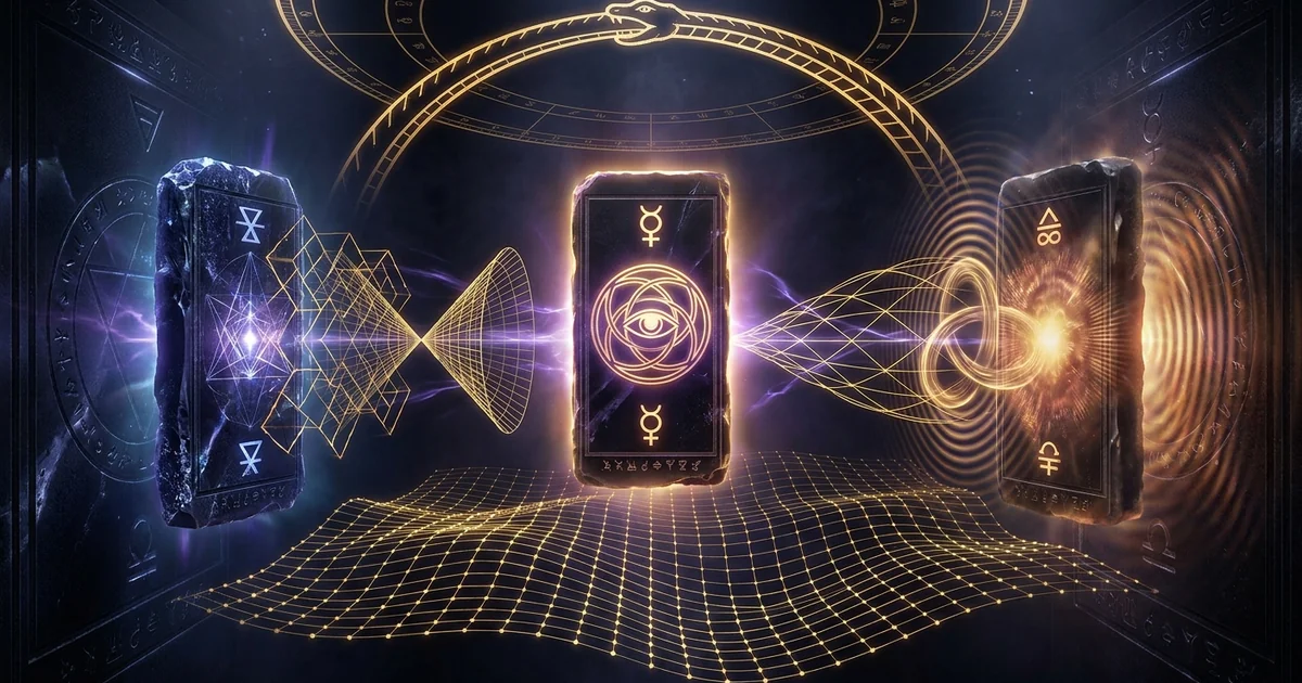 The Three Card Tarot Spread Past Present Future Matrix - Hero Banner