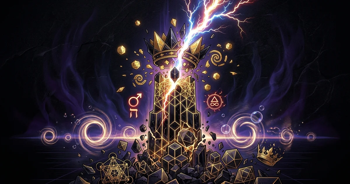Cover illustration for treatise: The Tower Archetype Cataclysmic Awakening and Collapse