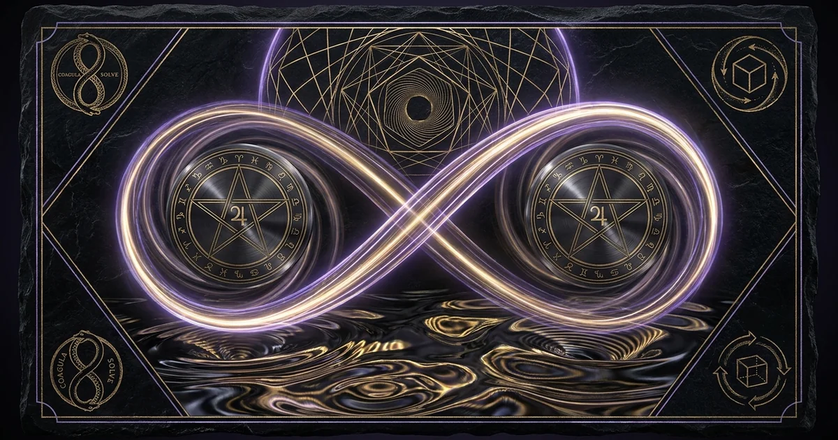 Cover illustration for treatise: Two of Pentacles Tarot Meaning: Systems of Dynamic Flux